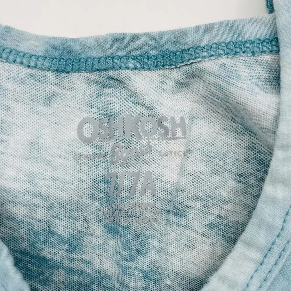 Osh Kosh B'Gosh Youth‎ Boys Size 7/7A Tie Dye Graphic Print Sleeveless Tank 374